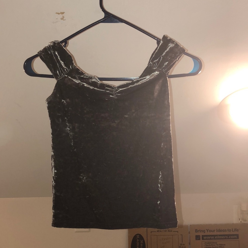 Grey Velvet Shirt
